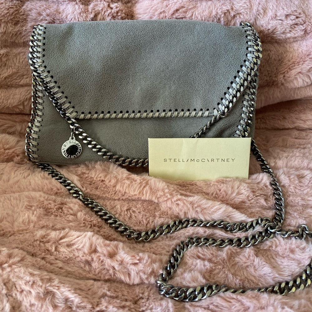 Stella McCartney Mini Falabella Crossbody Bag Grey
